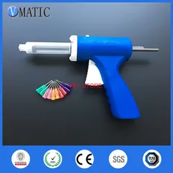 Free Shipping New 10ml Manual Syringe Single Liquid Glue Gun 10cc Common 1Pc + Cones + Dispensing Tips