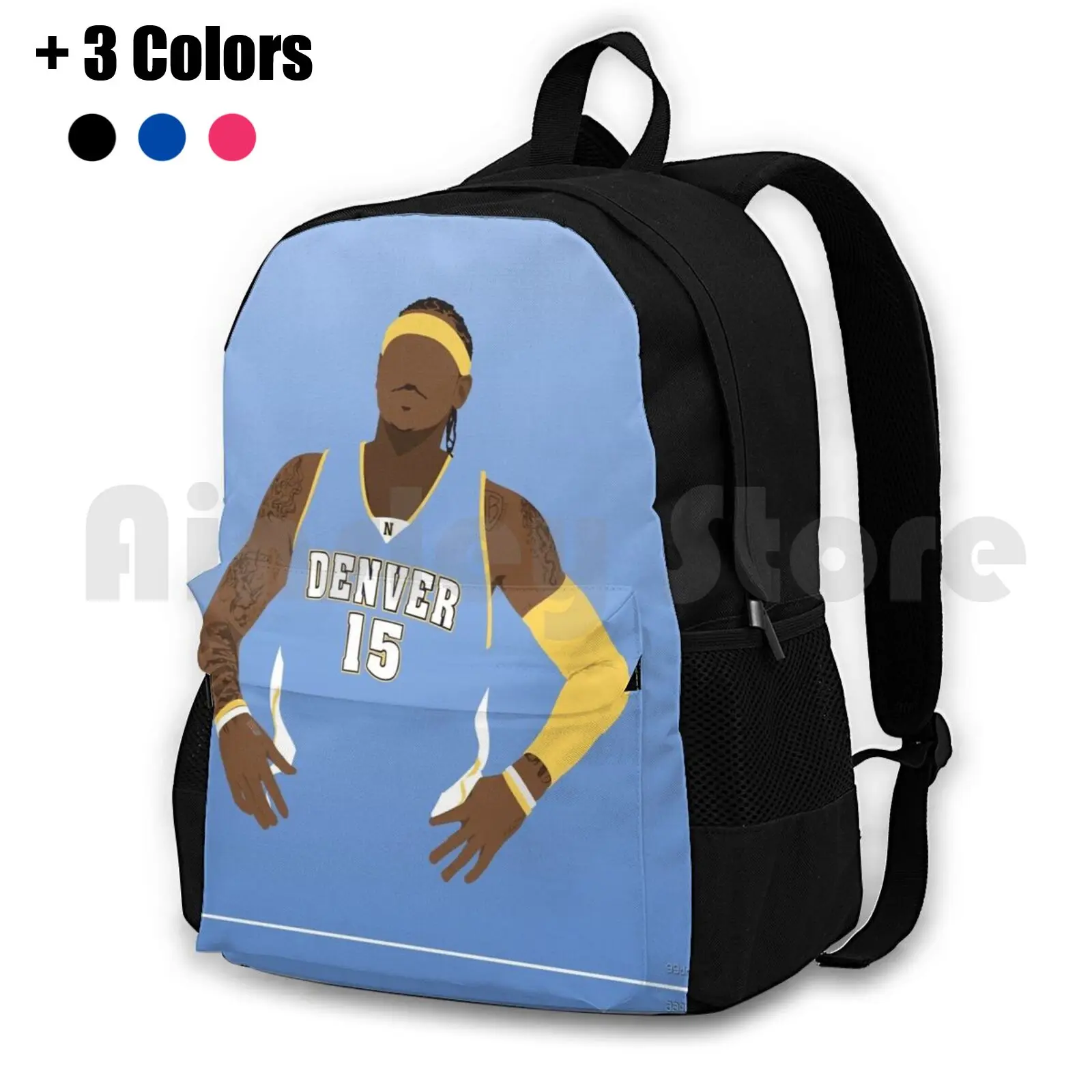 Carmelo Anthony Outdoor Hiking Backpack Waterproof Camping Travel Carmelo Anthony Melo Basketball Bball Hoops Sports Athlete