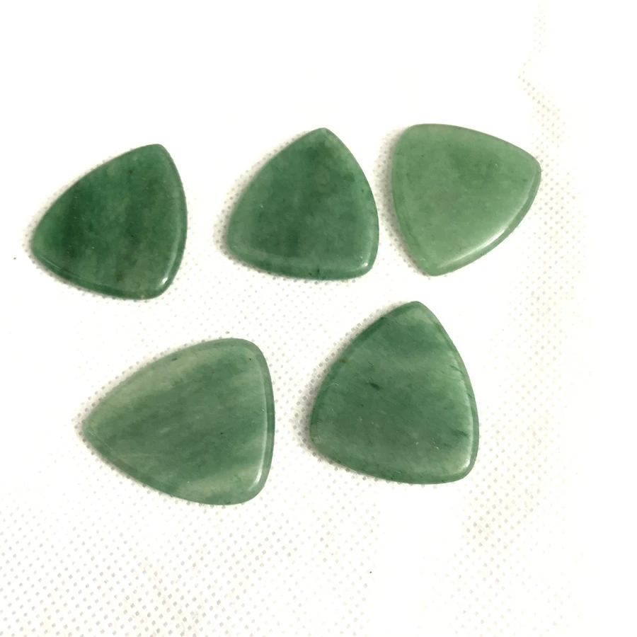 1pcs Genuine Natural Green Aventrine Guitar Pick Crystal Stone Guitar Pick,