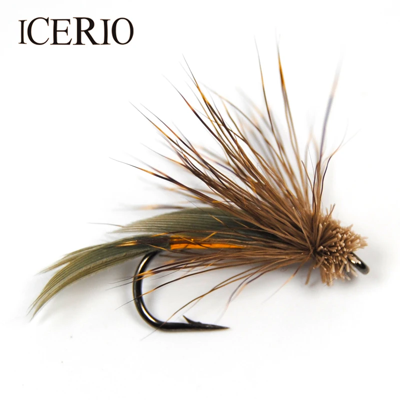 

ICERIO 10PCS Brown Muddler Minnow Trout Fly Fishing Streamer Flies #6