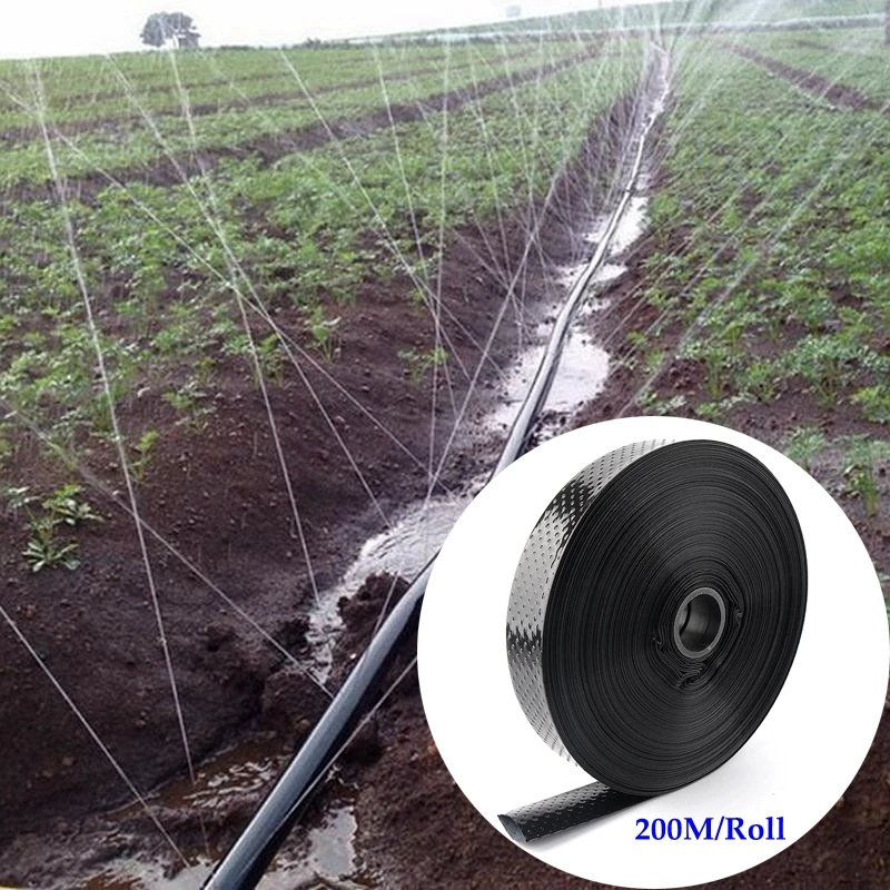 

200M/Roll 1" Φ28mm Micro Spray Drip Tape Under Membrane Film Irrigation Sprinkler Greenhouse Watering Hose with 2/3/5 Holes