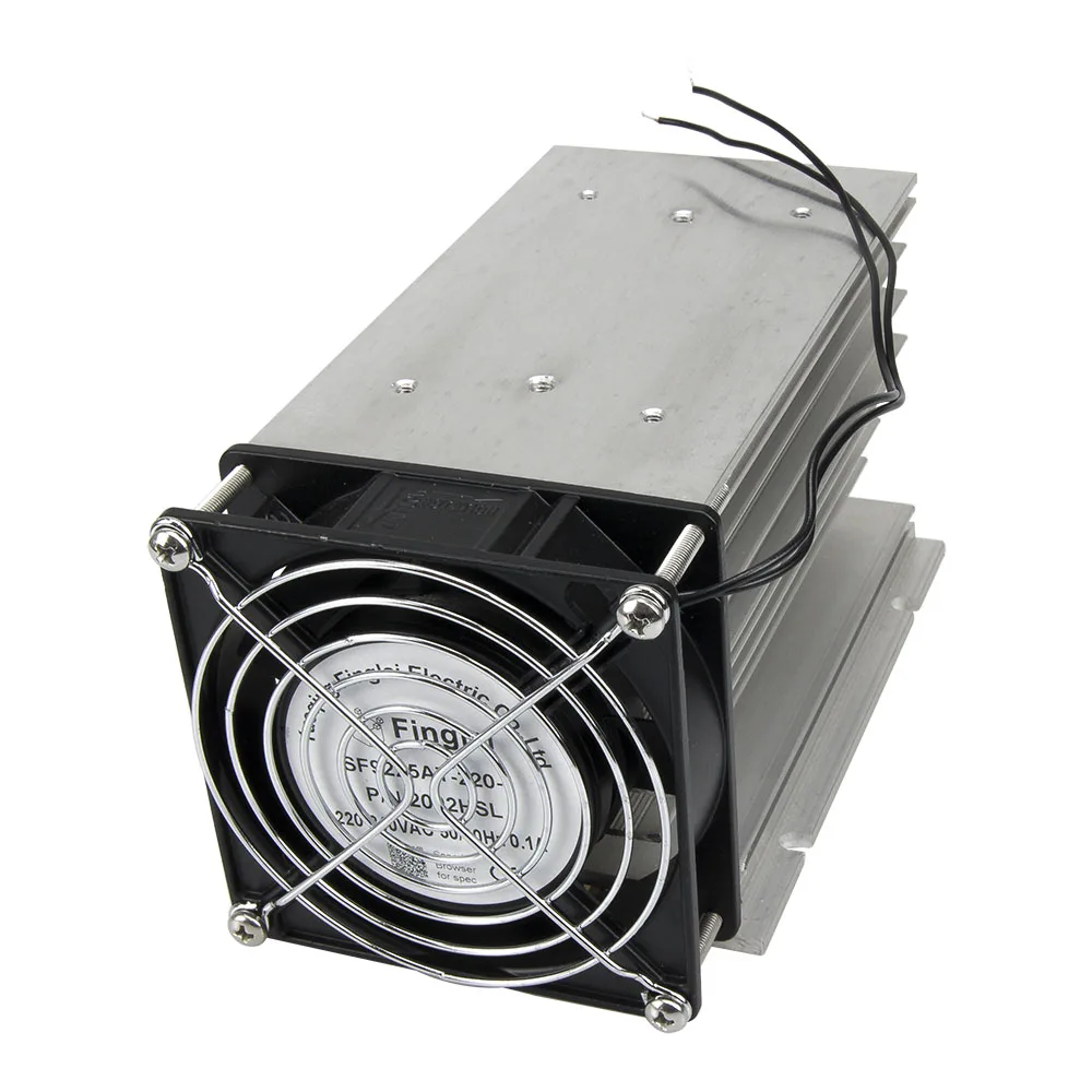 FHSI02F-150 AC 220V 110V fan 150*100*95 mm 100A three phase solid state relay SSR heat sink radiator with protective cover