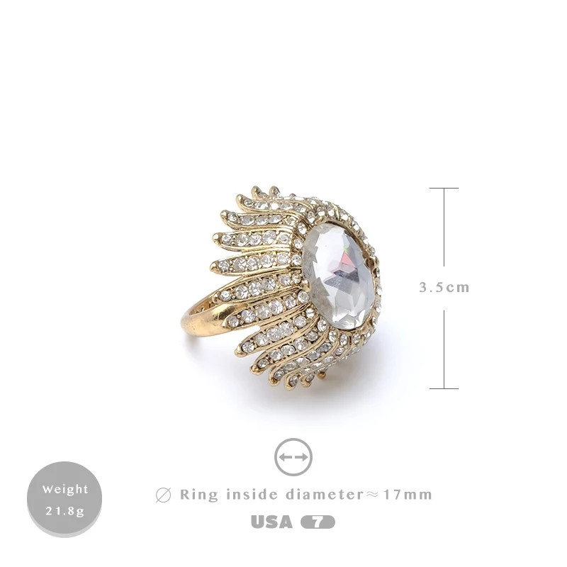 Amorita boutique Beautiful shiny flower mushroom ring