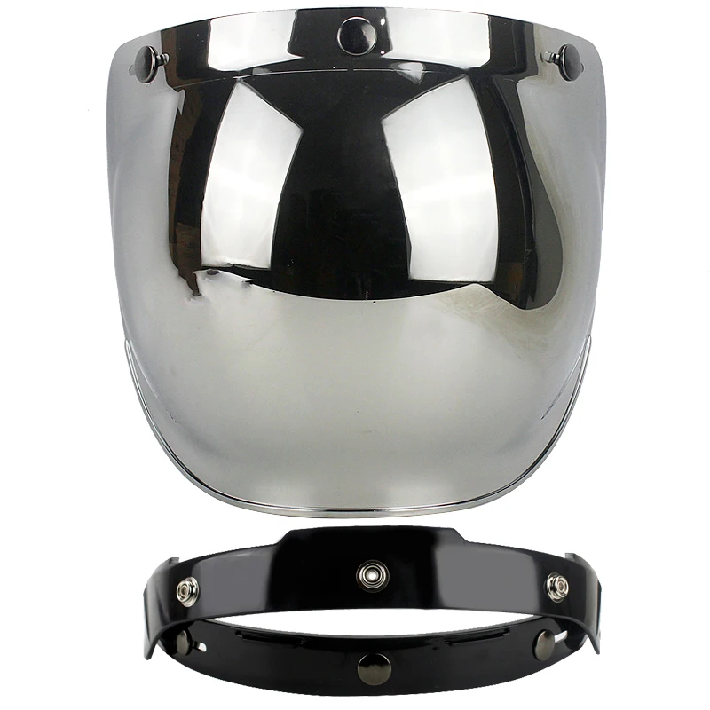 Helm-Blasenvisier, hochwertiges Visier für Motorradhelme mit offenem Gesicht, 12-farbig erhältlich, Vintage-Helm-Windschutzscheibenschild – Detail 11