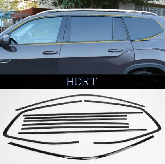 

Black/silver stainless steel car window trims for Volkswagen Atlas volkswagen Teramont 2019 2020