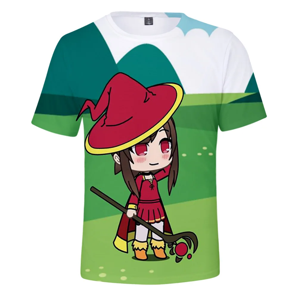 Anime Tees Cute Cartoon Gacha Life Kids T Shirt for Boys Girls 3D Short Sleeve Funny Tshirt Streetwear Children/Adult Clothes