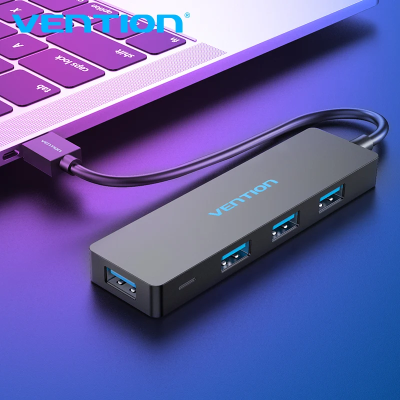 Vention USB 3.0 HUB 4 พอร์ตอะแดปเตอร์USB Splitterความเร็วสูงOTGสำหรับMacbook PCคอมพิวเตอร์อุปกรณ์เสริมAdaptador 2.0 USB Hab 1