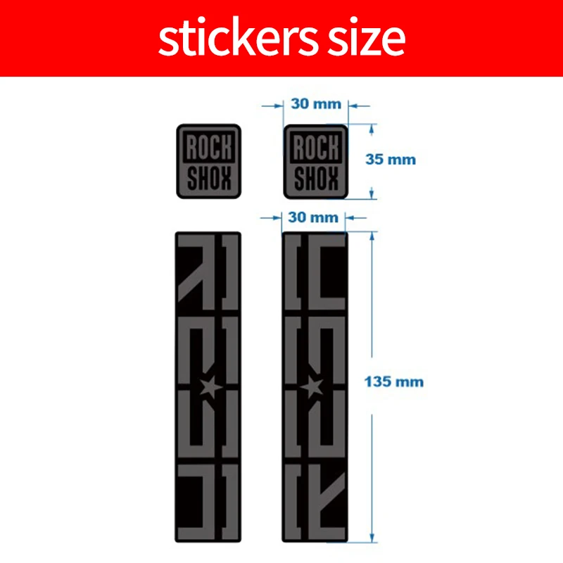 2020 rockshox reba mountain fork sticker bicycle accessories MTB bike front fork decal