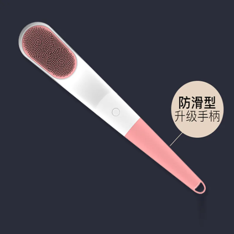 New electric scrubbing brush, long-handled silicone waterproof cleaning and massage automatic back scrubbing device