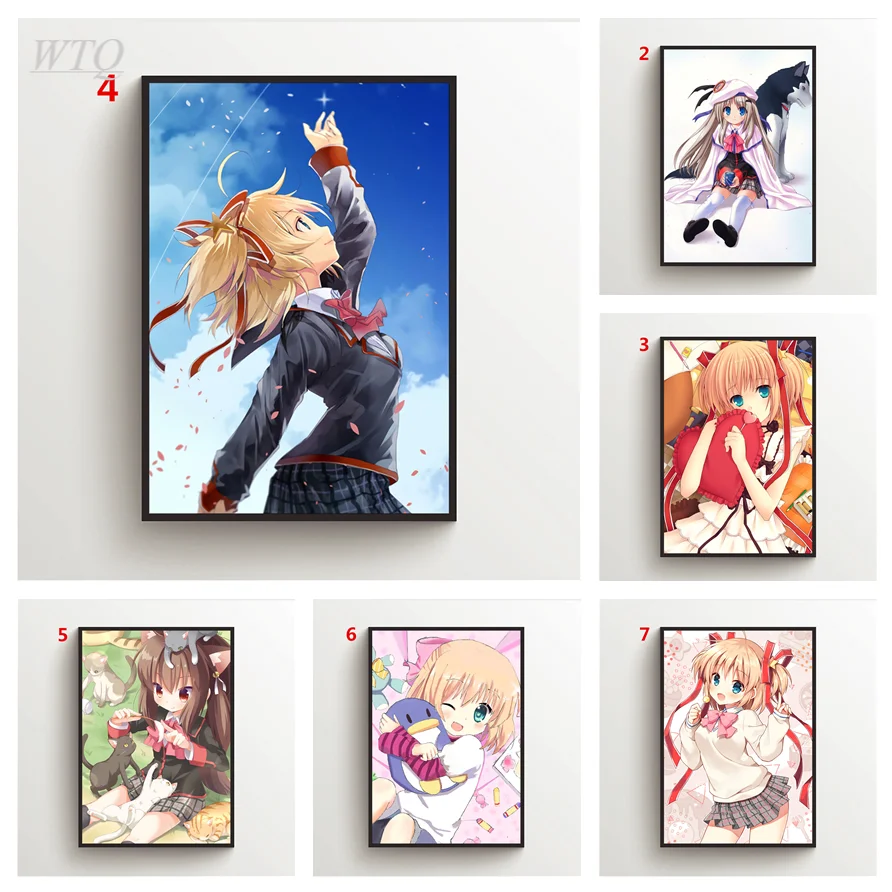 Little Busters! Kamikita Komari Noumi Wall Poster Anime Posters Canvas Painting Home Decor Wall Art Photos for Children's Room