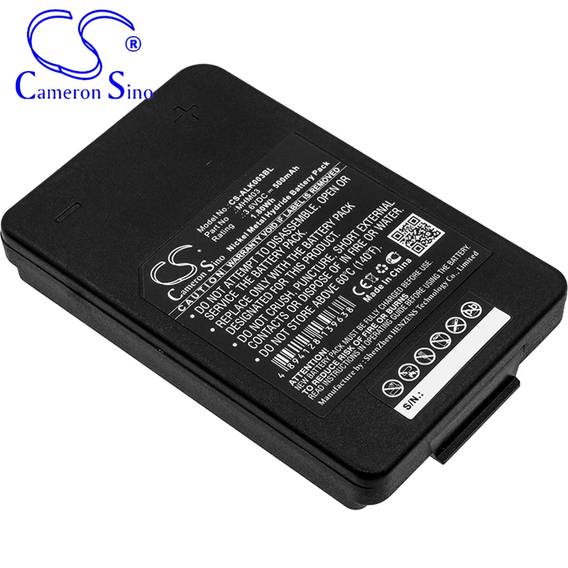 CameronSino 배터리 Autec lk용, Autec MHM03 R0BATT00E11A0 크레인 원격 제어 배터리 500mAh/1.80Wh 3.60V Ni-MH 블랙