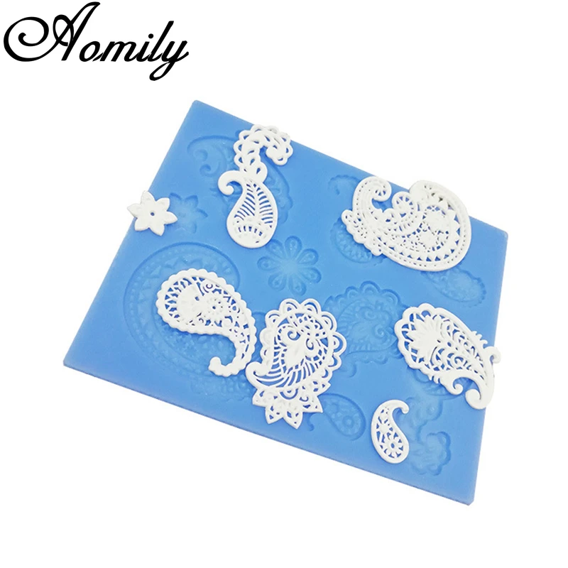 Amoliy Silicone Cake Lace Mat Silicone Mold Cake Decoration Mold Fondant Chocolate Sugar Icing Mat Pad Baking Accessories