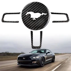 Airspeed Carbon Fiber Steering Wheel Emblem for Ford Mustang Car Stickers Car-Styling 2015 2016 2017 Auto Accessorie