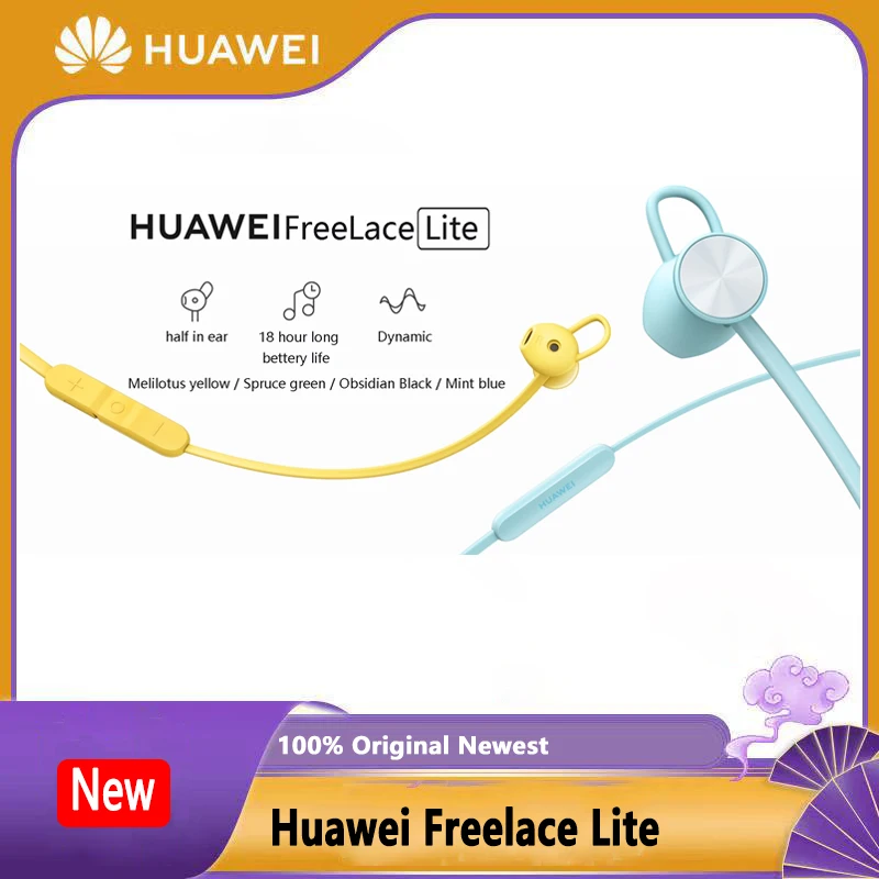 

Huawei FreeLace Lite Wireless Earphone M0003 IP55 Semi in Ear Bluetooth Headphone BT 5.2 Earbuds AI Call Noise Reduction Headset