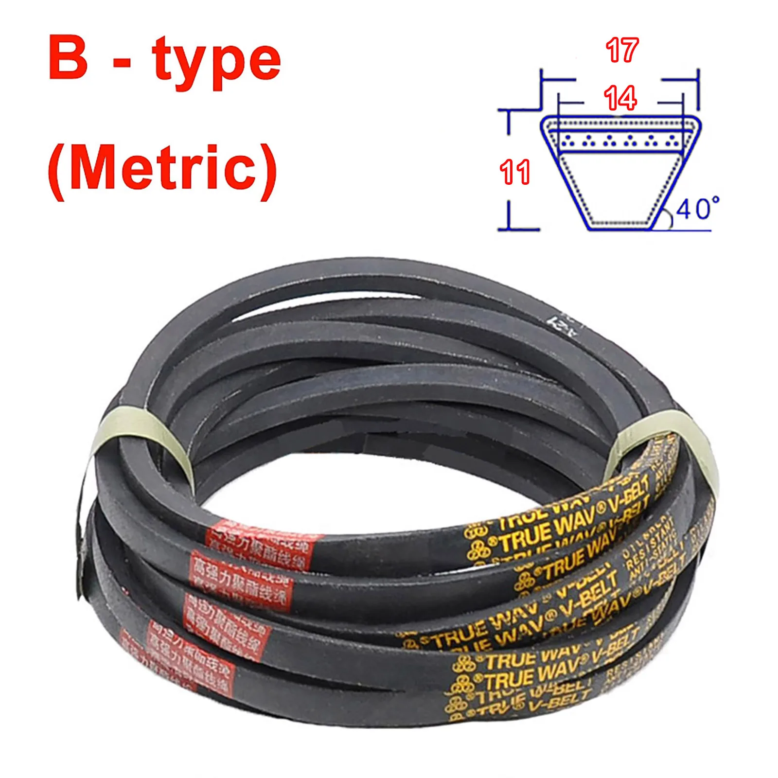 1PCS Type B Rubber Triangle Belt 25 26 27 28 29 30 31 32 33 34 35 Inch High Wear-Resistant Automobile Equipment Agricultural