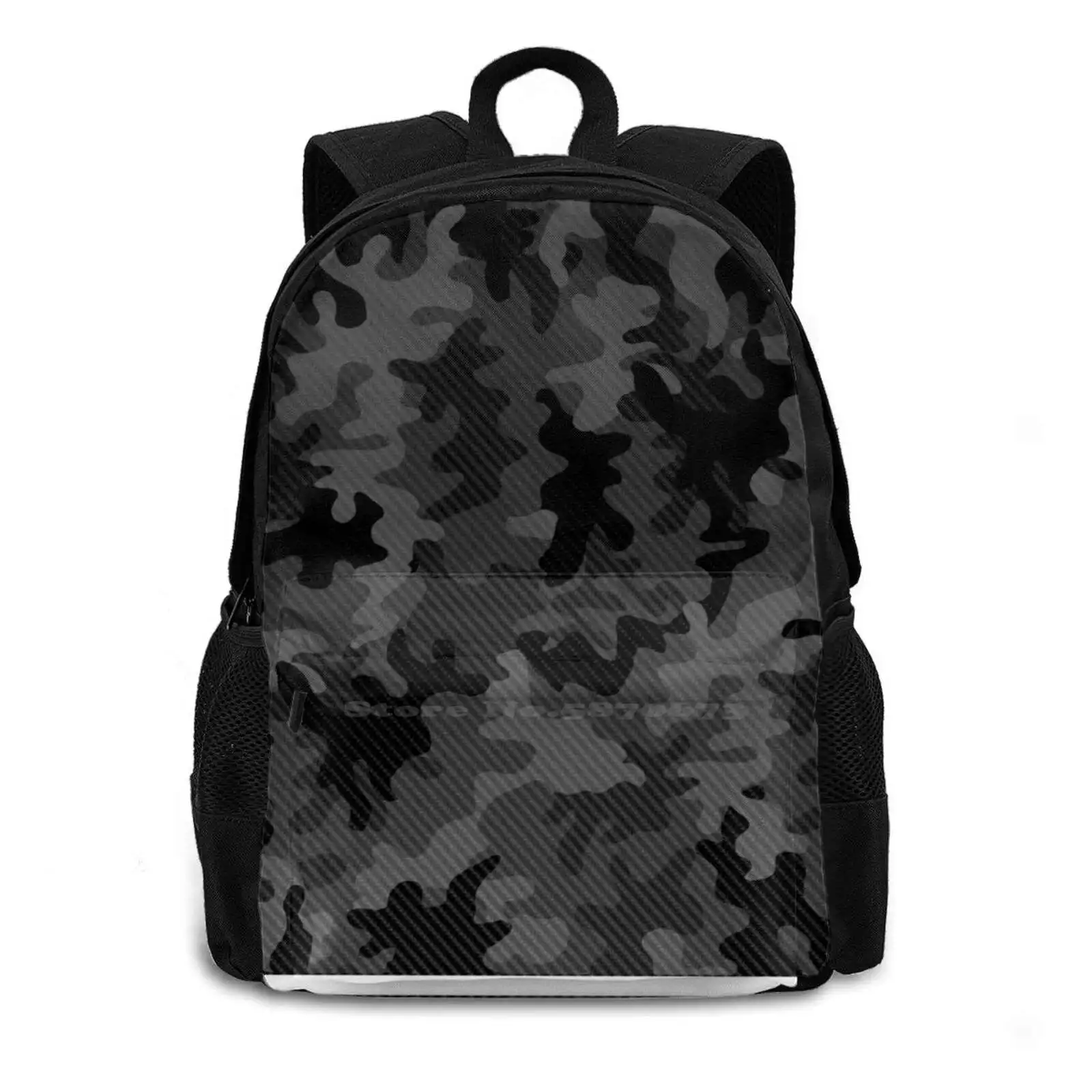 Mochila escolar con diseño de camuflaje de carbono, morral con diseño de camuflaje de carbono, colección de inspiración Furious Street Moto2