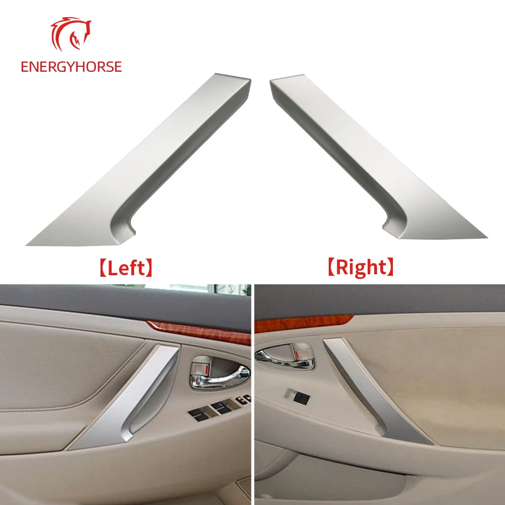 For Toyota Camry 2006-2011 Car Front Rear Door Handle Cover Silver Car Interior Trim Indoor Door Handle Set Armrest Replacement