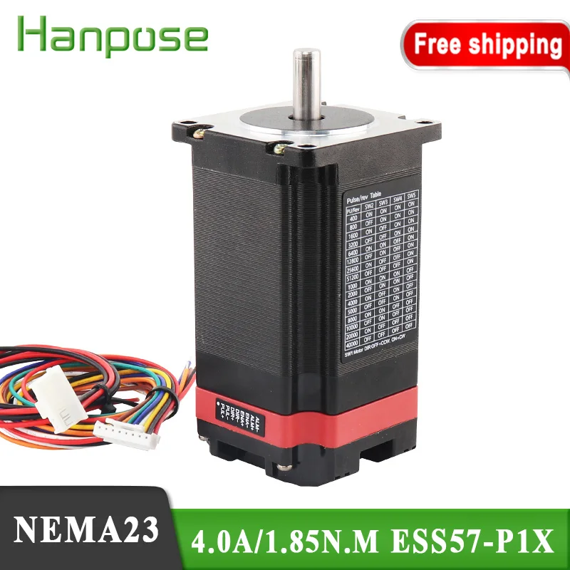 

Nema23 servo Stepper Motor 4.0A 1.85N.m 76mm ESS57-P1X with Drive servo motor integrated machine For game machines accessories