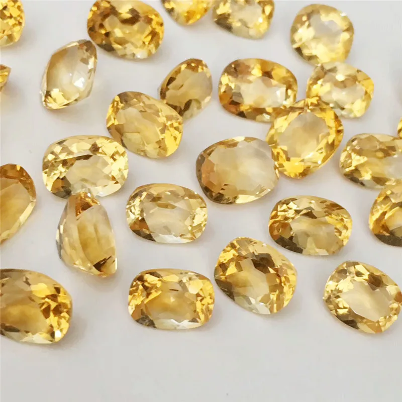 100% real natural citrine loose gemstone for jewelry DIY Wholesale price VVS citrine loose stone image 3