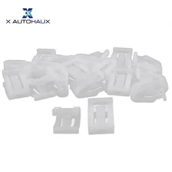 X Autohaux 20Pcs Plastic Auto Trim Instrument Panel Dashboard Fasteners White Car Clips Rivets Fastener Replace Accessories