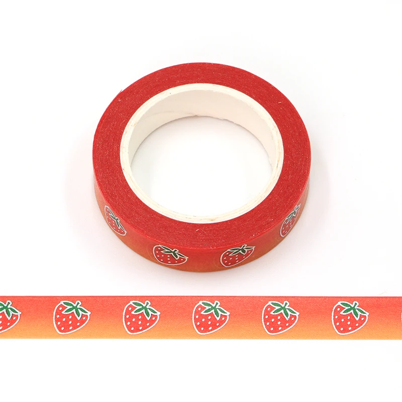 NEW 1 Roll 10M Diary decorating Foil Strawberry Washi Tapes  Journal Adhesive Masking Tape Cute Stationery