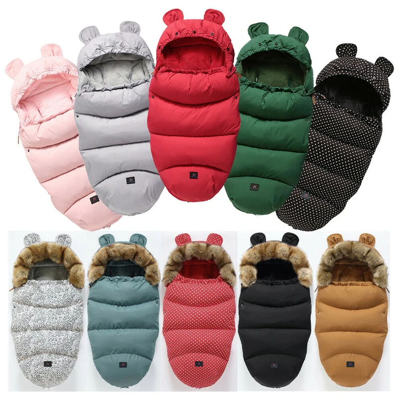 

Baby Stroller Sleeping Bag Wheelchair Envelopes for Footmuff Winter Warm Sleepsack Windproof for Infant