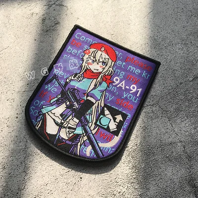 Girls Frontline Embroidery Patches 9A91 Patch 404 Squad Armband Outdoor Backpack Sticker Chapter Clothing Badge Paste