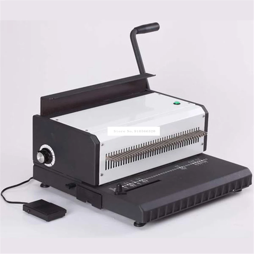 

Manual Spiral Double Wire Binding Machine 40 Round Shape 4.5mm Punching Hole File Book A4 Paper Binder Puncher Machine ET-25R