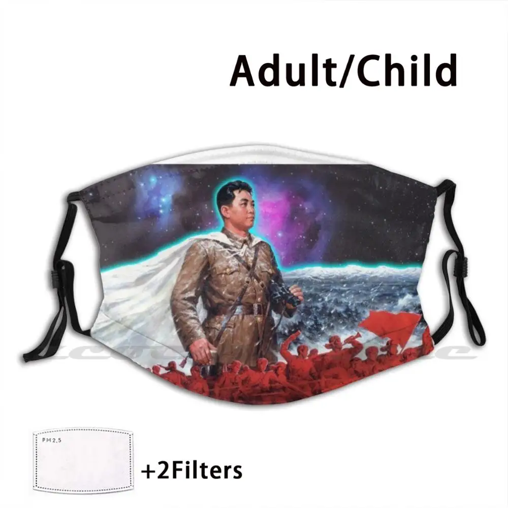 

Kim Il Sung Custom Pattern Washable Filter Pm2.5 Adult Kids Mask Dprk Kim Il Sung Juche North Korea Laborwave