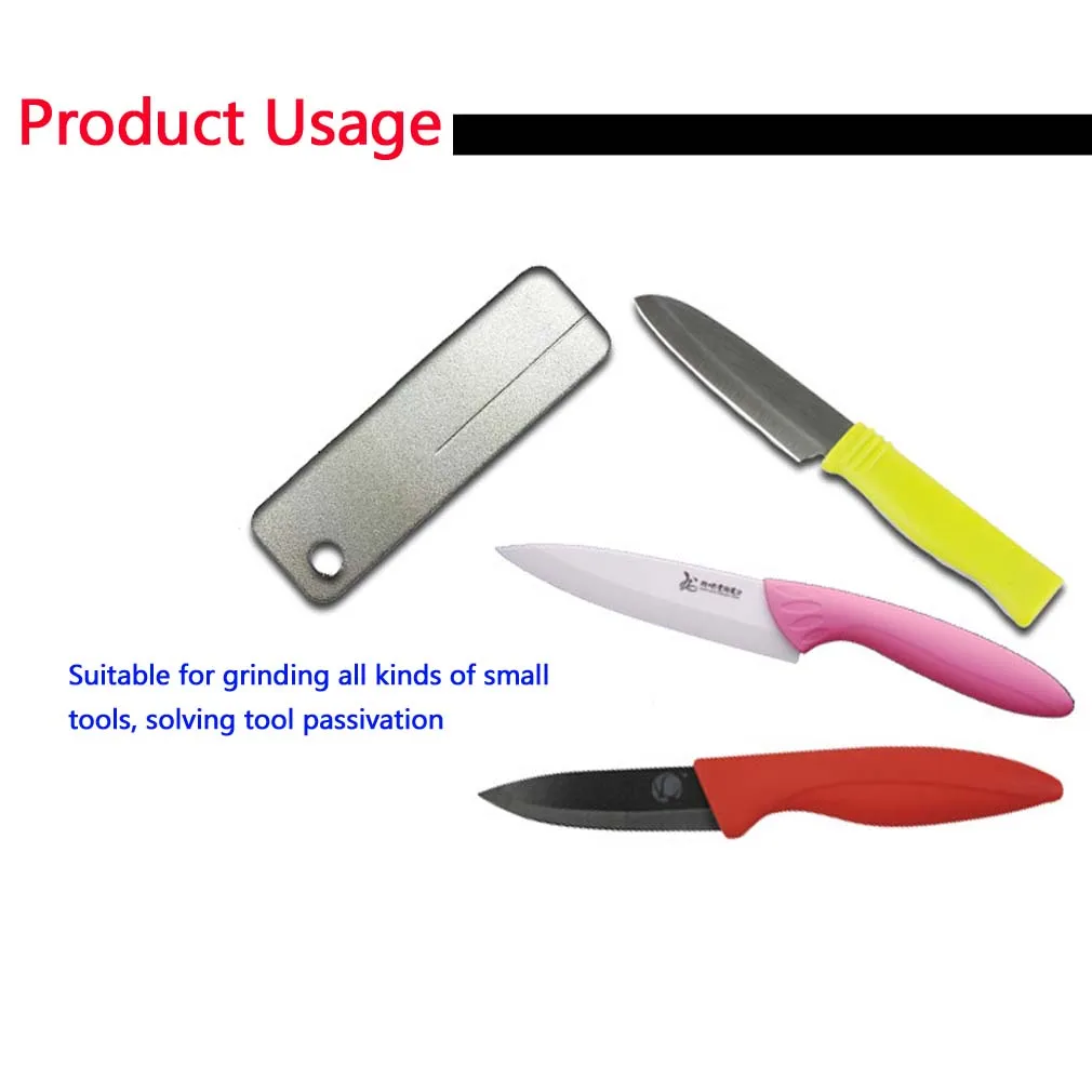 Portable Mini knife sharpener Outdoors Tungsten Ceramic Carbide Whetstone Scissor Fish Hook Sharpen Tool for camping Hike