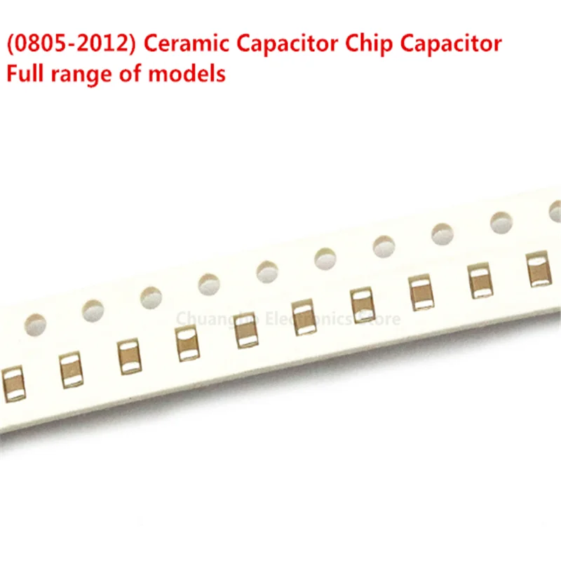 100 Stuks 2012 0805 Keramische Chip Condensator Fout 10% 100nf 50V 0805 1nf 3nf 47nf 100nf-910nf Smd Keramische Chipcondensator