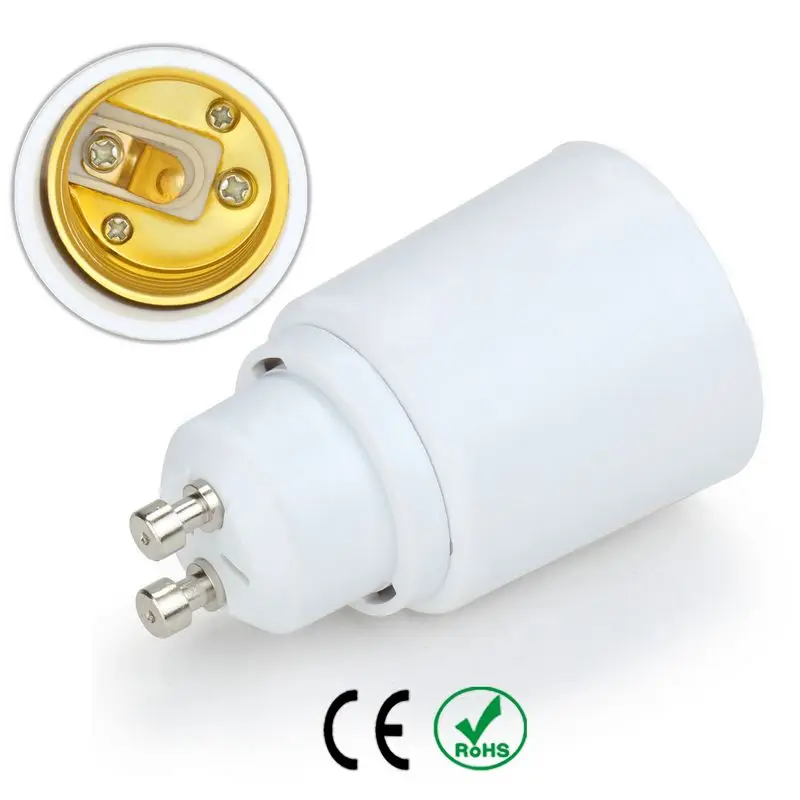 

50pcs GU10 to E27 Lamp Holder Base Bulb Socket Adapter Fireproof Material Halogen Edison LED Light Adapter Converter