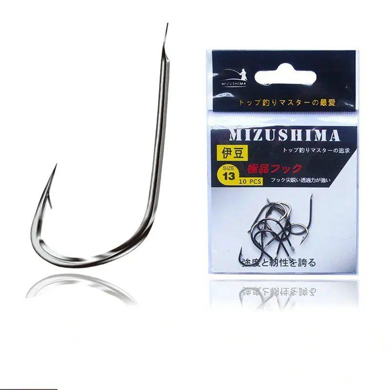 10pcs/lots Sode Fishing Hooks black Barbed High Carbon Steel Sharpened Bait Tackle Strong gamakatsu