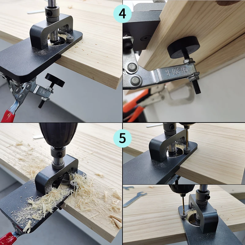 ไม้บานพับเจาะท่องเที่ยว Locator เจาะไม้ Dowel Jig โลหะผสมบานพับ35Mm ประตูตู้ Hole เครื่องมือเปิด