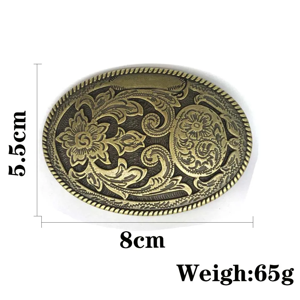 Western cowboy belt buckle zinc combined retro flower buckle unisex belt buckle