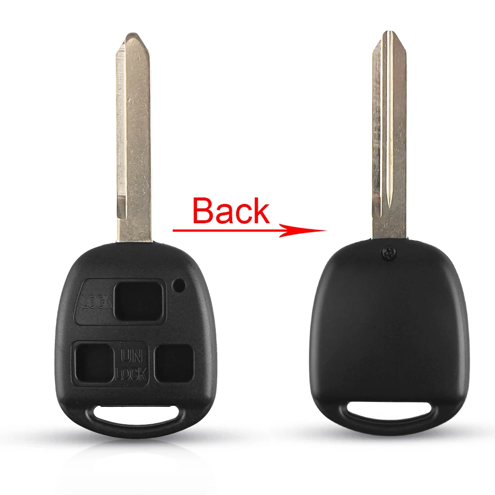 KEYYOU Remote Key Shell Blank Case Fob TOY47 Blade +Rubber 2/3 Buttons Pad For Toyota Yaris Avensis Corolla RAV4 Echo Camry