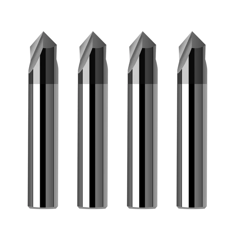 CNC carbide Chamfering milling cutter 60 90 120 degree coated 3 flutes deburring end mill engraving and carving router bit Tools