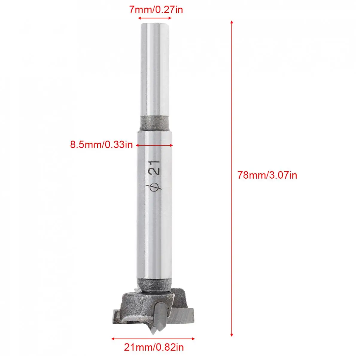 Punte da trapano per legno in lega dura di acciaio al tungsteno da 21 mm Apri foro per la lavorazione del legno per la perforazione di cartongesso/pannelli di plastica/pannelli di legno