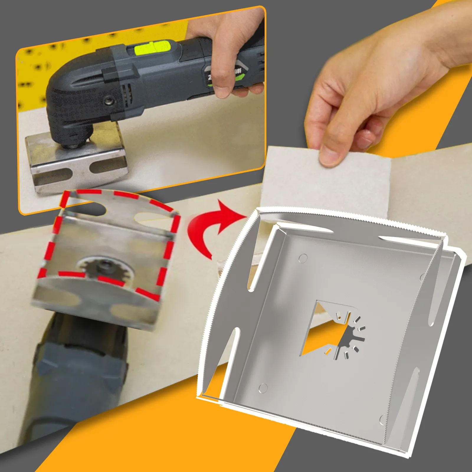 Easy Use Square Slot Cutter Without Repairing Rectangular Cutting and Milling Cutter Tools Wood Cutting Accessories Groove Knife