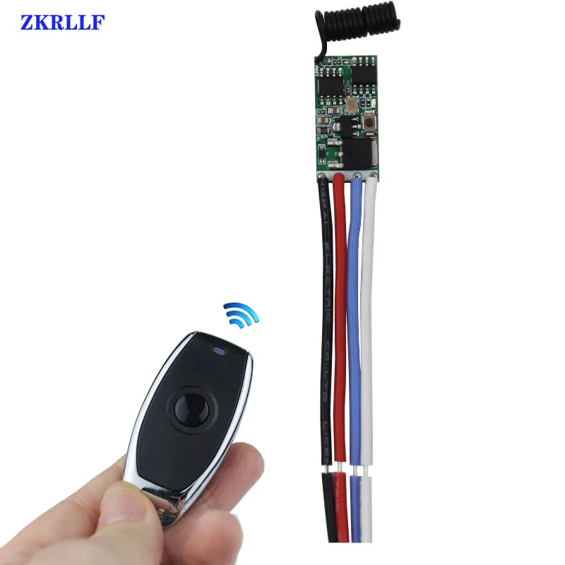 433Mhz wireless mini DC12V 1CH push button switch sensor detector LED lamp with light switch for home closet lamp remote control