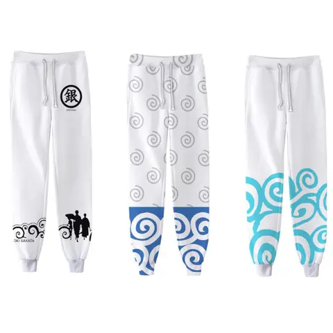 Anime Gintama 3D Joggers 바지 남성/여성 캐주얼 트레이닝 복 사카타 긴 토키 카구라 신센구미 엘리자베스 사다 하루 코스프레 의상