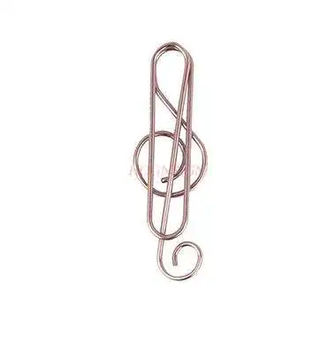 20pcs Musical note paper clip stainless steel paper clip buckle paper clip student cartoon paper clip