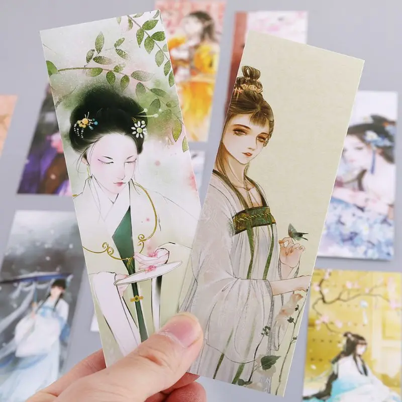 30pcs/set Chinese Style Paper Bookmarks Retro Paper Page Notes Label Message Card Book Marker School Supplies Stationery
