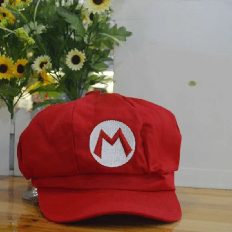 Anime-Spiel Super Luigi Brüder Cosplay Hut Kuppel Baumwolle achteckigen Hut Jungen und Mädchen lässig Baseball Hut Sonnenblende