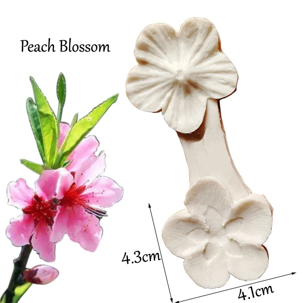 Đào Cánh Hoa Veiner Khuôn Silicon Fondant Gumpaste Đường Hoa Đất Sét Nước Giấy Khuôn Mẫu Trang Trí Bánh Dụng Cụ M2086