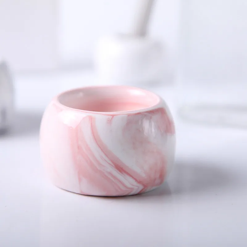 Electric Toothbrush Holder Marbling Donut Creative Ceramic Base Frame ToothBrush Shelf Storage Rack Bathroom Toiletries