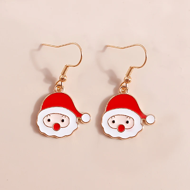 Leslie Mix Stile Winter Frohe Weihnachten Ohrringe Mode Schneeflocke Baum Santa Claus Deer Tropfen Ohrringe Neue Jahr Schmuck Geschenke – Detail 29