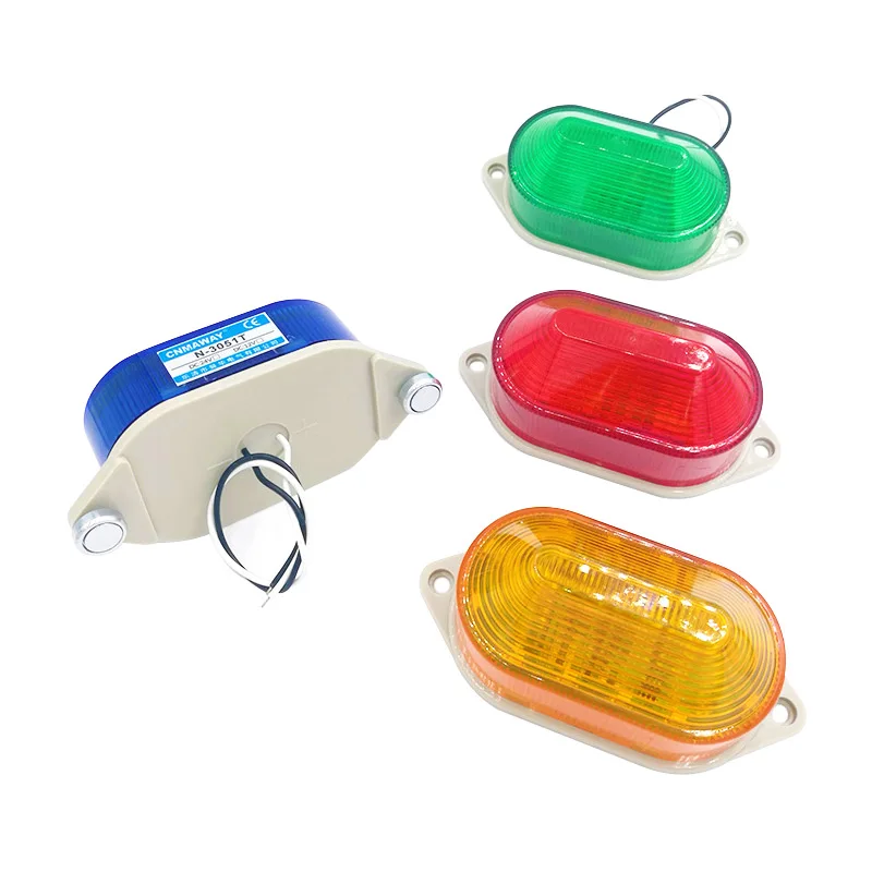 N-3051TJ buzzer and magnet indicator light strobe signal warning lamp small LED flashing light sound security alarm 12V 24V 220V