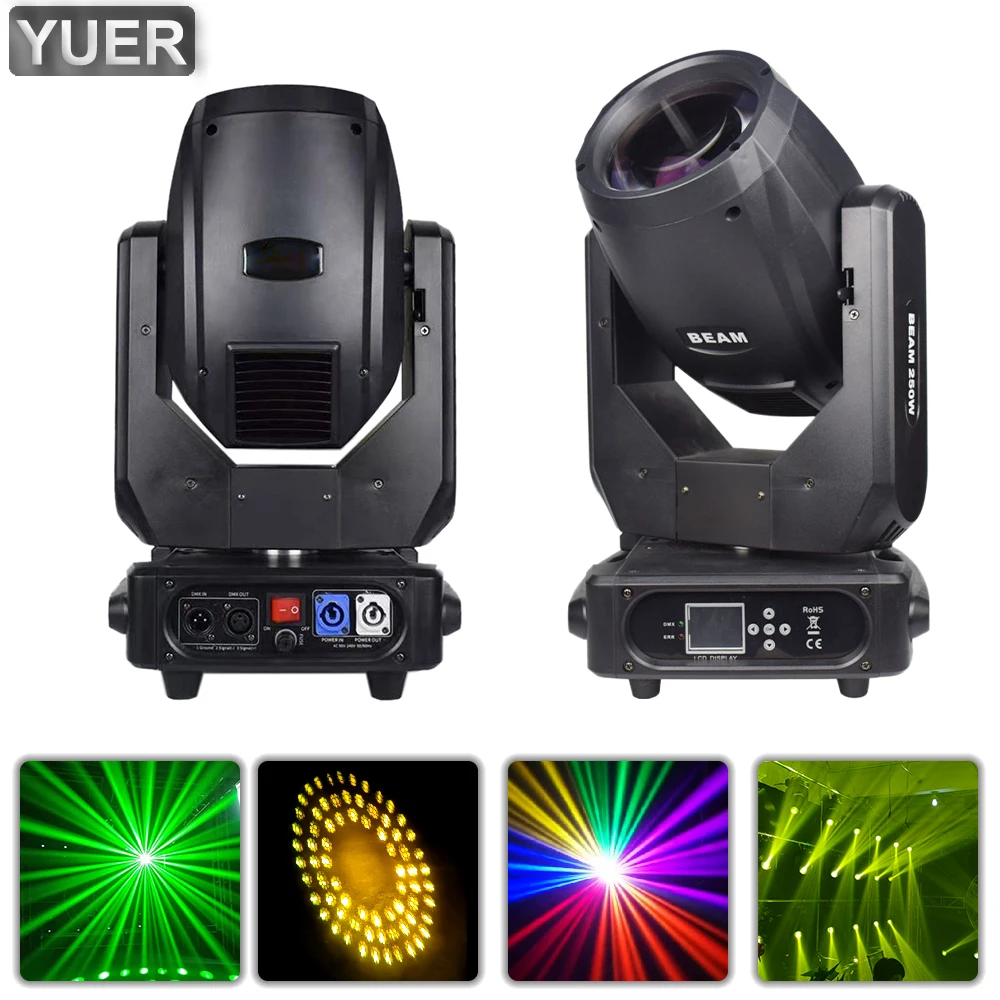 YUER 275W Beam Strobe Zoom Spot Atomization Moving Head Light DMX512 DJ Disco Stage Party Dance Floor Bar Lighting Show Wedding