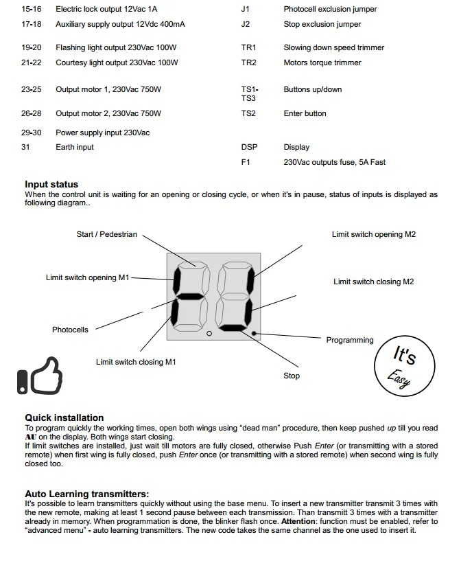 Imagem -05 - Abridor de Portão Duplo Swing Ac220v Motor Pcb Placa de Circuito Unidade de Controle de Cartão para Vac Atuadores de Motor Linear